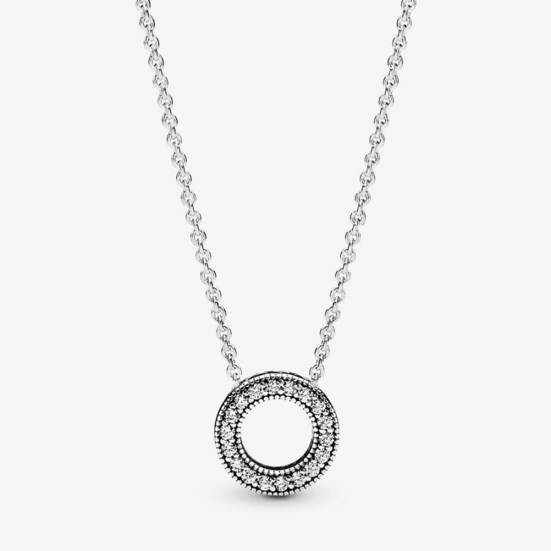 Collier avec Pendentif Pandora Logo Pavé Circle Collier | BDF-03101065