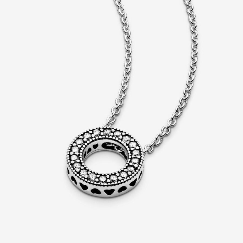 Collier avec Pendentif Pandora Logo Pavé Circle Collier | BDF-03101065