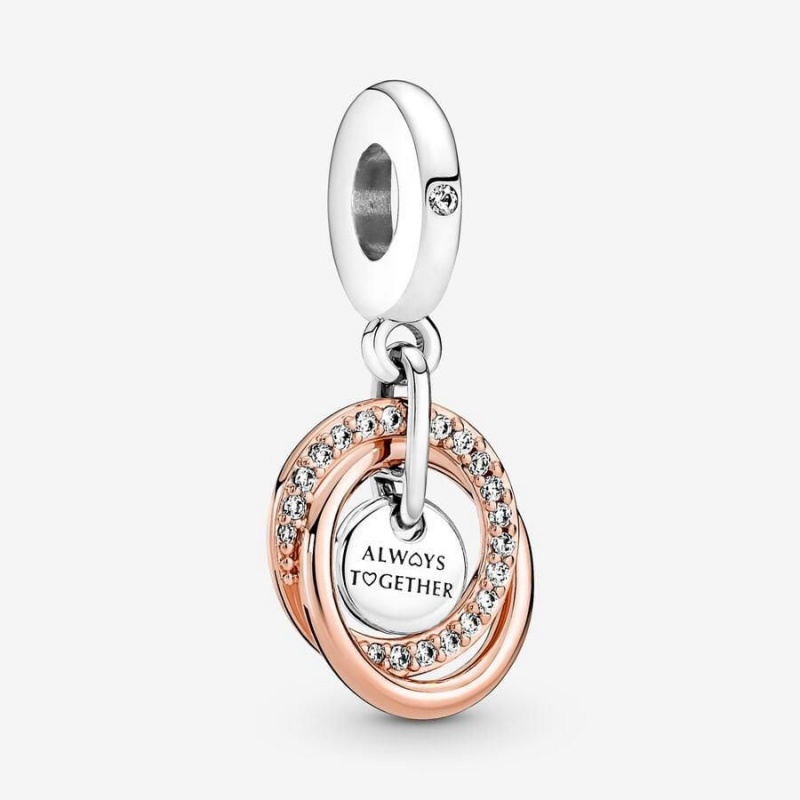 Collier avec Pendentif Pandora Family Circle Rose | TNH-30245257