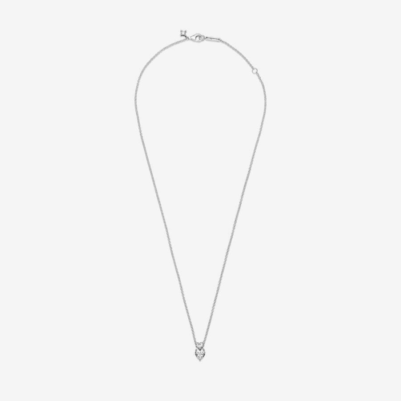 Collier avec Pendentif Pandora Double Heart Sparkling Collier | HTK-80962627