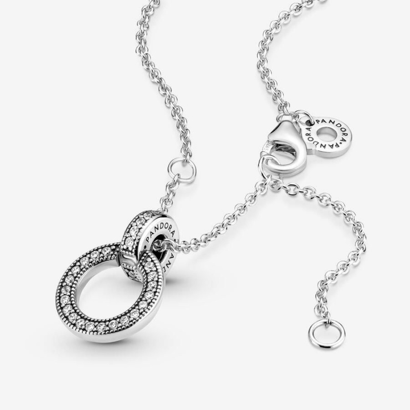 Collier avec Pendentif Pandora Double Circle | ECA-55123666