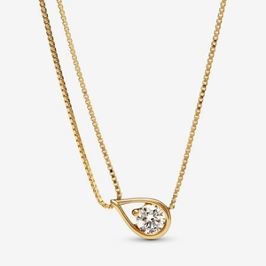 Collier avec Pendentif Pandora Brilliance Lab-Created 0.75 ct tw Diamond Double Chain Collier | TJH-41647126