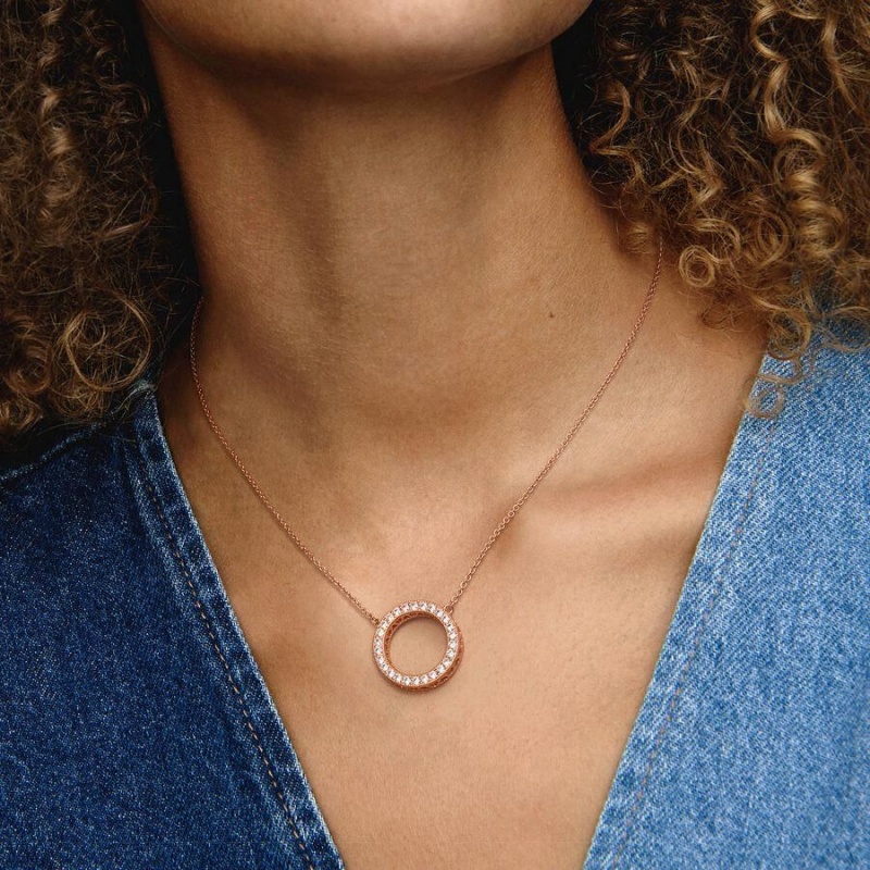 Collier avec Pendentif Pandora Circle of Sparkle | TLA-43858099