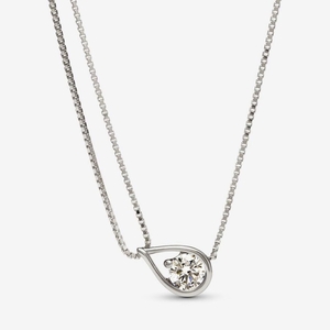 Collier avec Pendentif Pandora Brilliance Lab-Created 0.75 ct tw Diamond Double Chain Collier | QGK-13907332