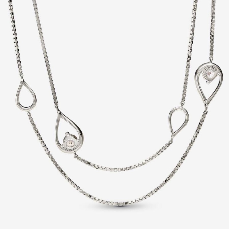 Collier avec Pendentif Pandora Brilliance Lab-Created 0.50 ct tw Diamond Long | CZN-80186297